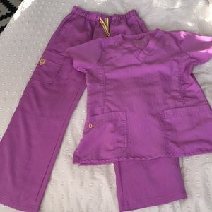 Wonder twinkle scrub set purple small women’s